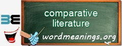 WordMeaning blackboard for comparative literature